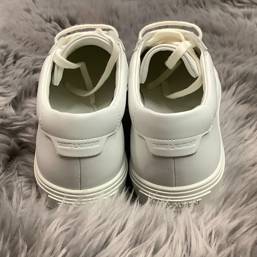 Saint Laurent | Women's Low Top Sneaker | White | Size 38 - Picture 5 of 8
